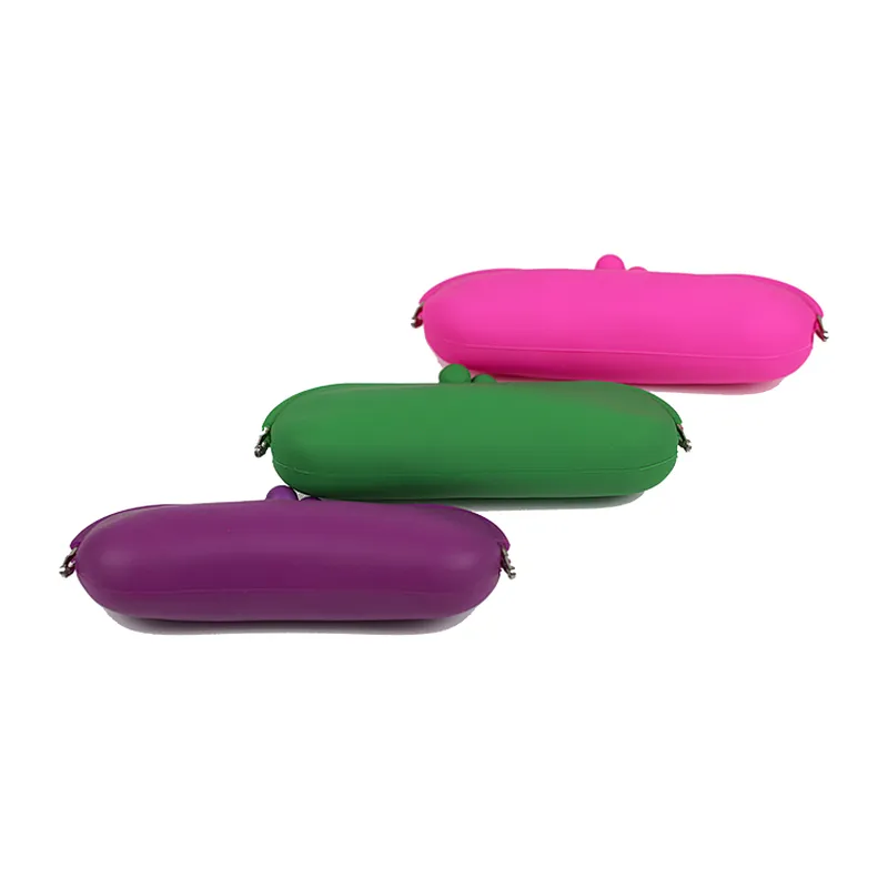 Washable Durable Silicone Glasses Bag Silicone Pencil Box For Travel