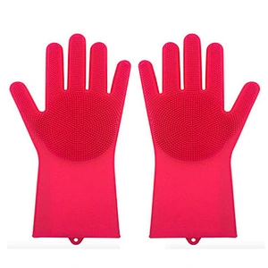 Hot Sale Reusable Silicone Dog Glove Brush Waterproof Cleaning Gloves