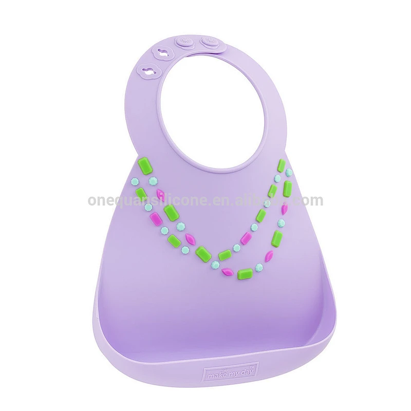 High Quality 100%Food Grade Silicone Rubber Baby Bibs Waterproof