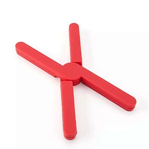 2020 New Creative Cross Silicone Pot Mat Folding Silicone Insulation Mat