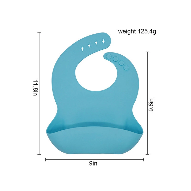 Food grade silicone top manufacturing fda-approved easy to clean waterproof silicone baby bibs