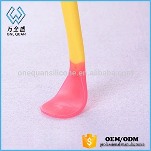Heat Sensitive Silicone Custom Baby Safety Creative Spoon Ice-Cream Cups With Spoon For Baby
