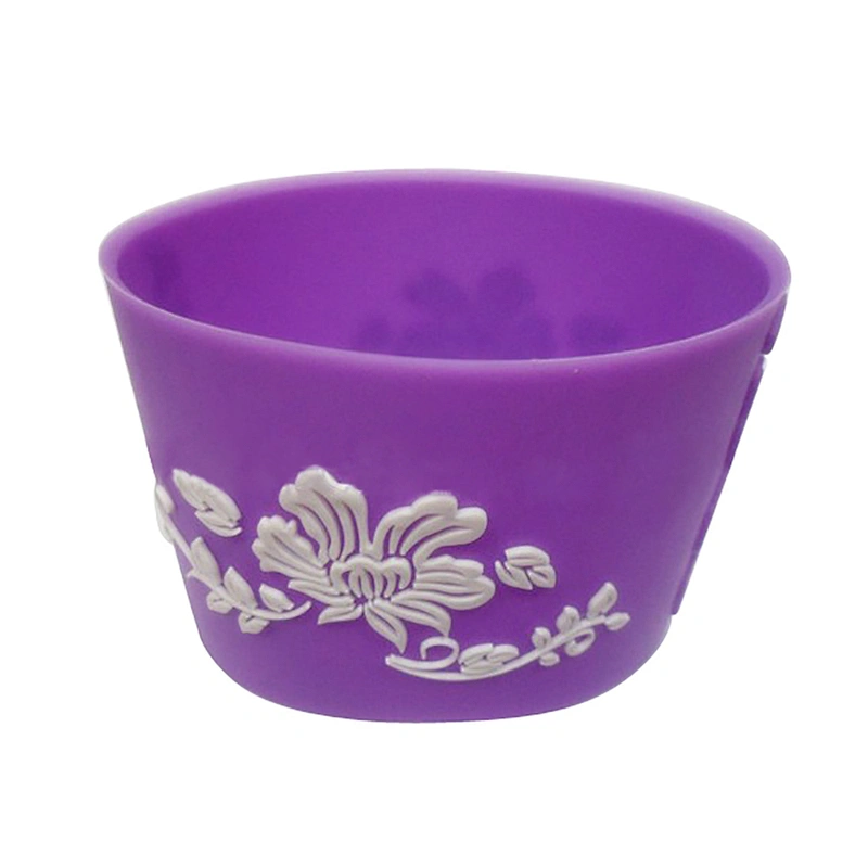 Factory wholesale reusable coffee cup sleeve food-grade silicone cup sleeve