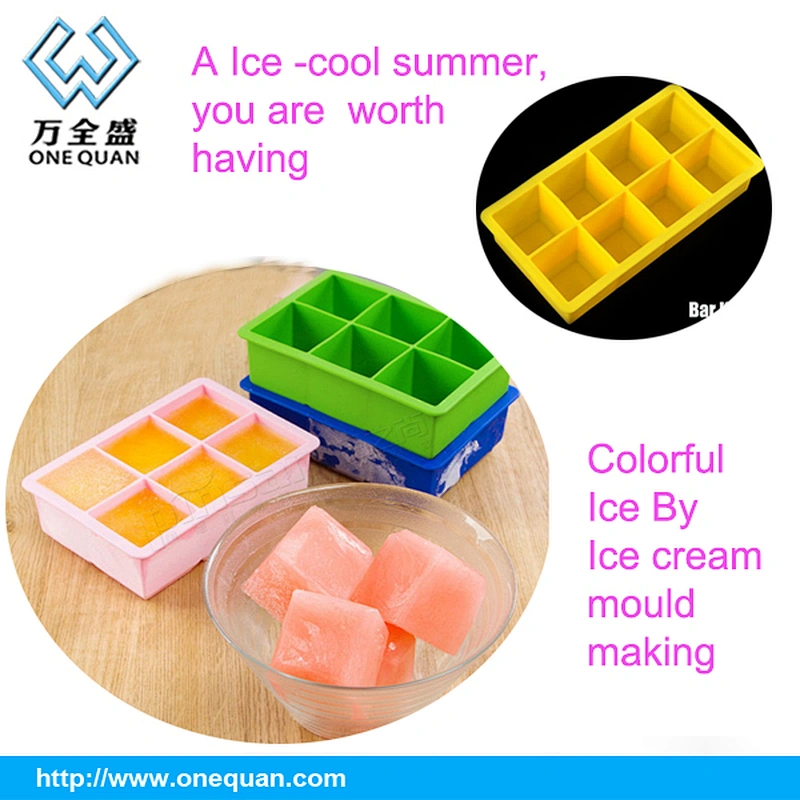 Customer design Factory direct sale silicone material ice cube tray/ ice-cream mould