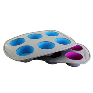 Double color silicone baking tray silicone circular baking tray