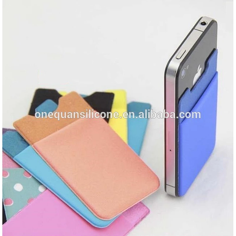 Wholesale sticky silicone smart phone mobile phone card holder bag