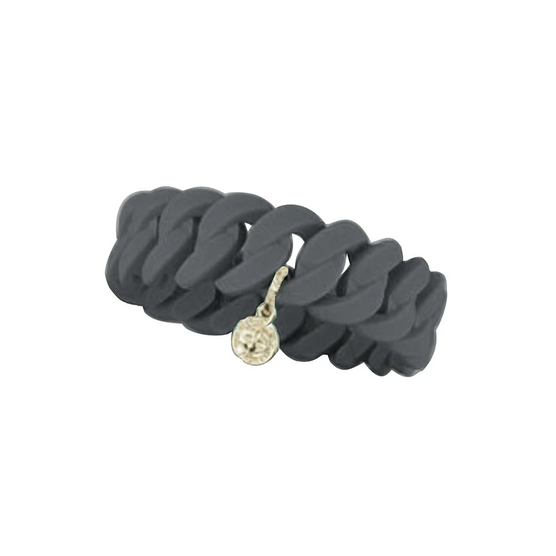 Twisted Seattle Silicone Bracelet with Metal, Silicone Chain Bracelet,Silicone Chain Bracelet Rainbow
