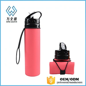 600ml Foldable Silicone Outdoor Sport Water Bottle