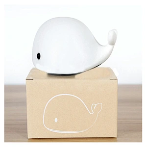 Factory LED Colorful Silicone Little whale Night Light for Children Kids Baby Bedside Lamp
