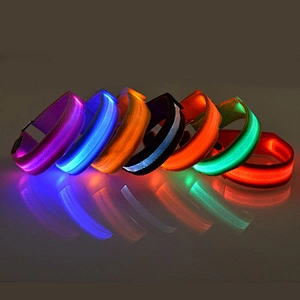 Novelty Promotional Custom Party/event/concert Pvc Flashing Outdoor Running Led Slap Bracelet