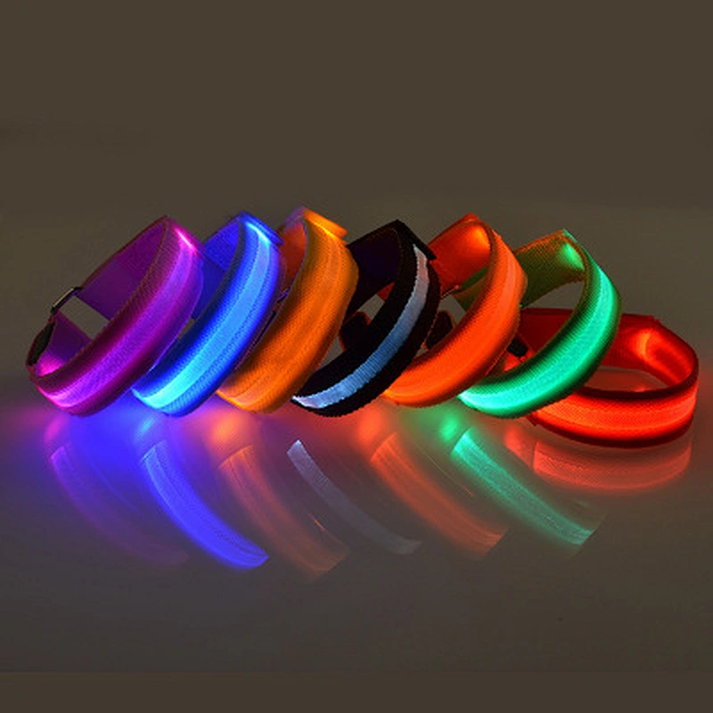 Novelty Promotional Custom Party/event/concert Pvc Flashing Outdoor Running Led Slap Bracelet