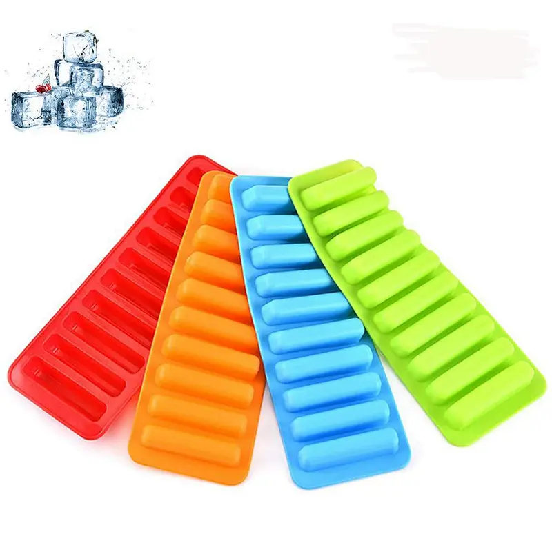 FDA Silicone Finger Rectangle Sharped Silicone Ice Mold Trays Cake Mold Baking Mold