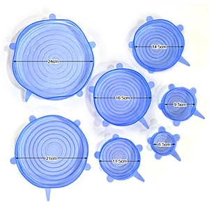 Competitive price reusable food saver covers 6pcs/set silicone lids wrap Of Low