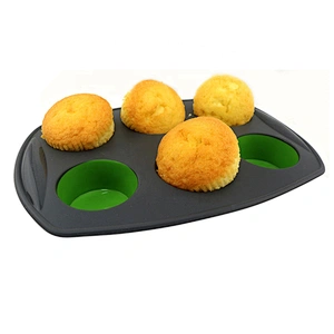Double color silicone baking tray silicone circular baking tray