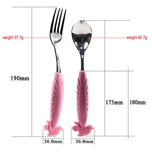 High performance heat sensitive baby spoons funny children kids gift sets forks