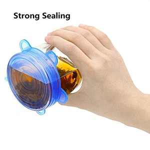 Hot selling 6pcs Silicone Food Wraps Seal Cover for Outdoors Elastic Food Covers