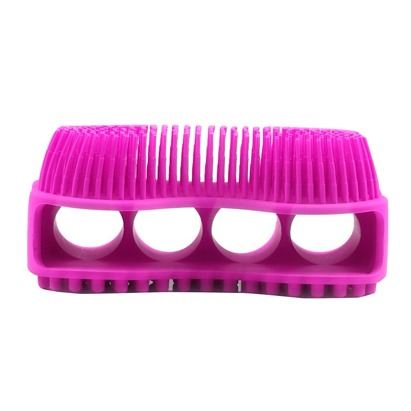 Handheld Rubber Baby Bath Scrub Brush Clean Face Brush