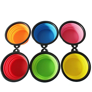 Travel Dog Bowl Collapsible Pets Travel Bowl For Food & Water Portable Food Bowls with High Grade Silicone