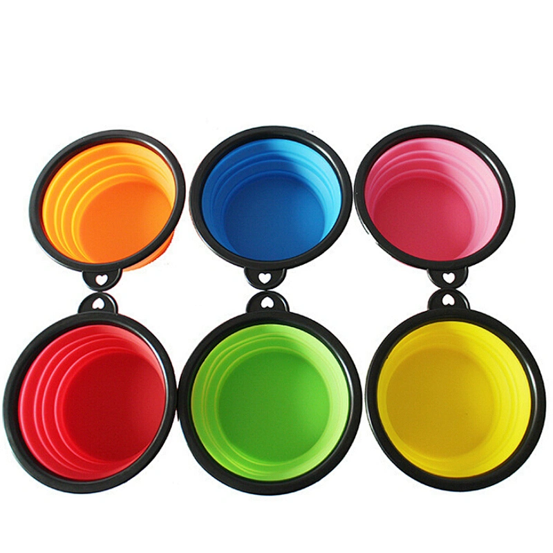 Travel Dog Bowl Collapsible Pets Travel Bowl For Food & Water Portable Food Bowls with High Grade Silicone