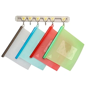 Reusable Silicone Food-Storage Cooking Bags Airtight Zip Seal Colored Containers Keep Food Hot or Cold