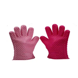 Factory price non-stick kitchen cooking heat resistant silicone gloves dish washing for cooking