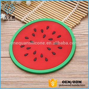 Pure Color Creative silicone cup mat Round Silicone Coasters