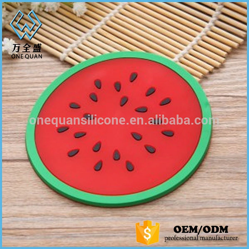 Pure Color Creative silicone cup mat Round Silicone Coasters