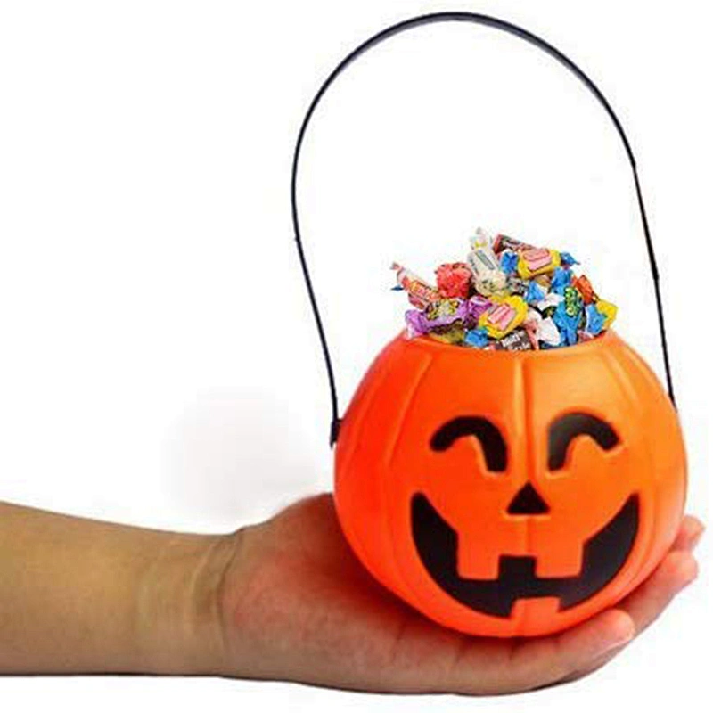 Halloween Pumpkin Buckets Trick or Treat Candy Holder