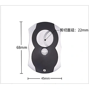 High Quality Metal Cigar Cutter Luxury Fashion Stainless Steel Cigar Cutter Curve Shape Small Portable Sliding Cutting Cutter