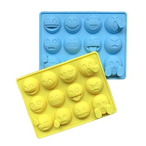 Emoji Emotion Shaped Candy Making Molds Cute Silicone Baking Mould Ice Cube Tray