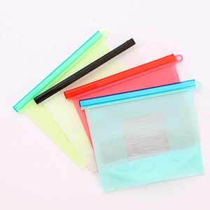 High quality custom 1l silicone food storage bag 1000ml in stock