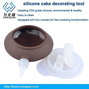 Macaron Baking Silicone cake decorating tool with four nozzles
