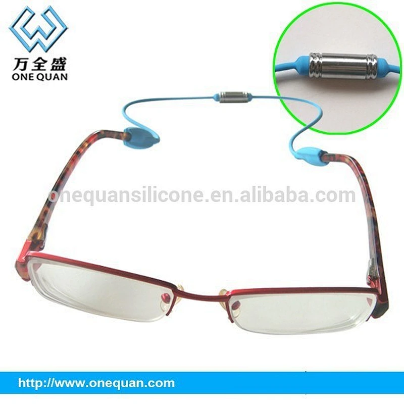 2015 factory wholesale fashion silicone magnet sports glasses strap magnetic adjustable silicone eyeglass strap