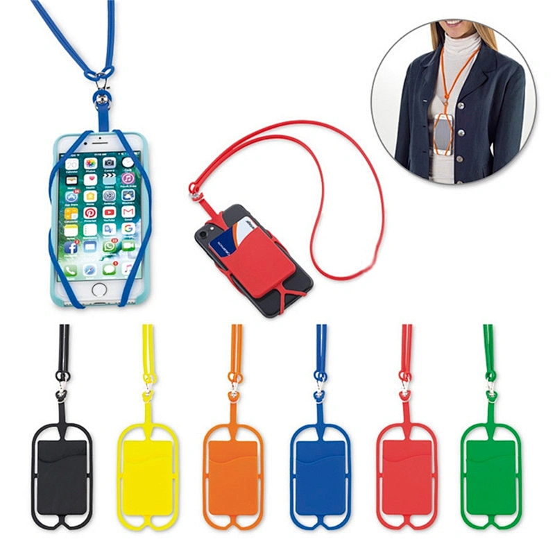 Custom Silicon Wallet Cell Phone Card Holder Case for Credit Card