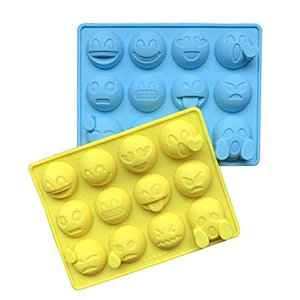 Emoji Emotion Shaped Candy Making Molds Cute Silicone Baking Mould Ice Cube Tray