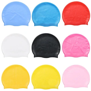 Silicone Solid rubber Swim Cap for summer swimming