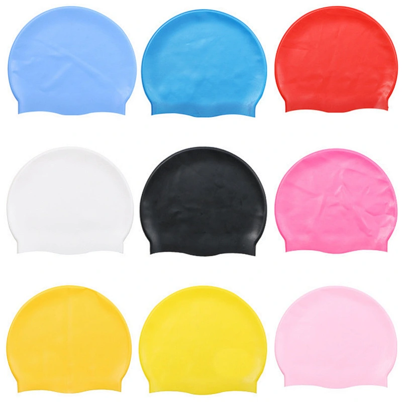Silicone Solid rubber Swim Cap for summer swimming