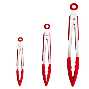 BBQ Non-stick Clip Food Tongs Stainless Steel Salad Tongs