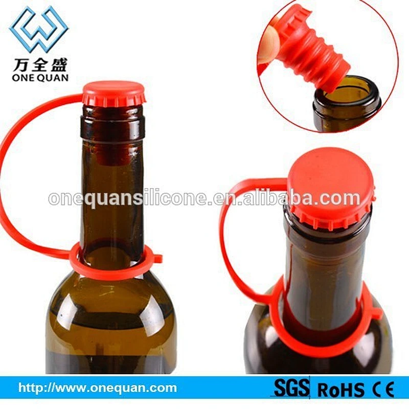 Factory custom silicone wine cork bottle stopper bar accessories win stopper