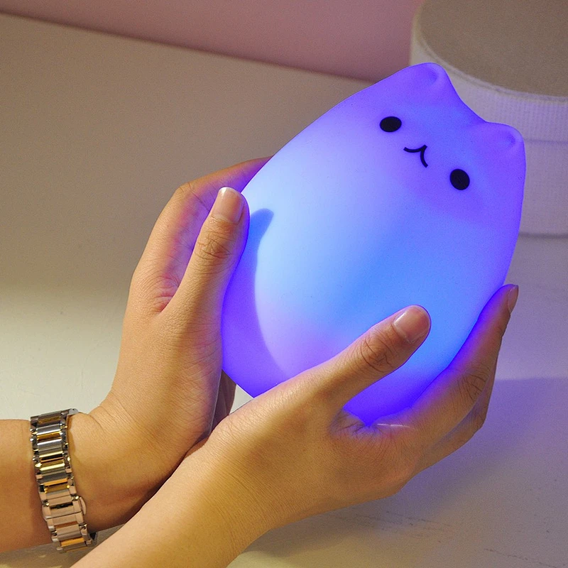 Silicone soft baby light night indoor led night light for kids