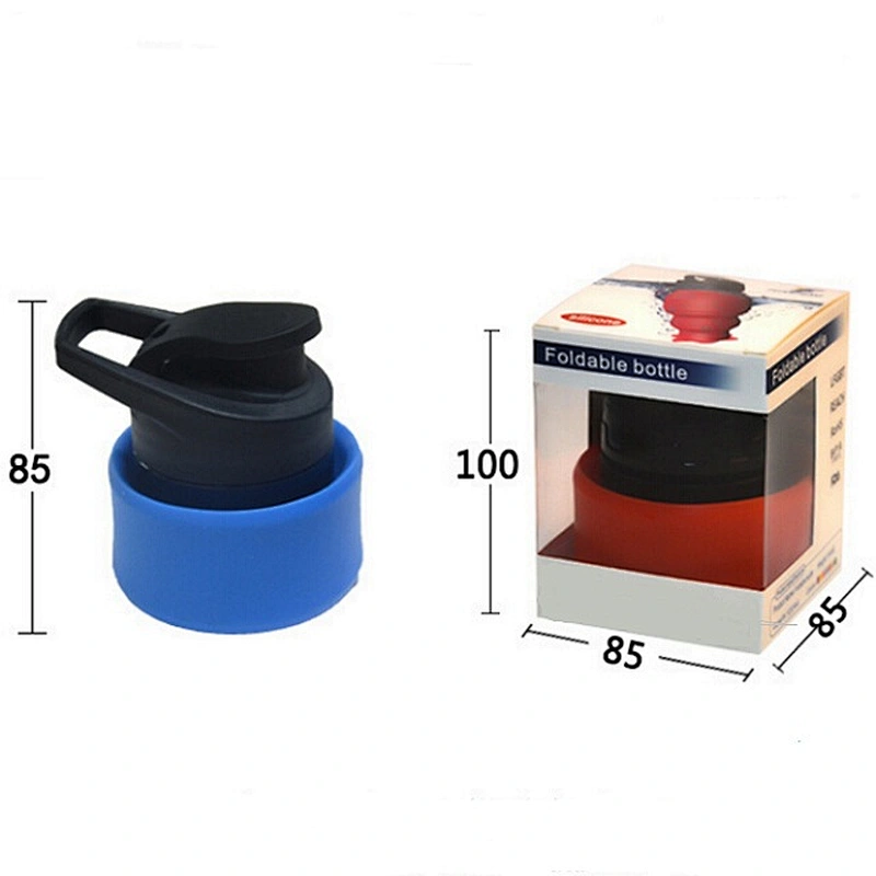 530ML Portable Folding Food Grade Silicone Water Bottle Non- Toxic