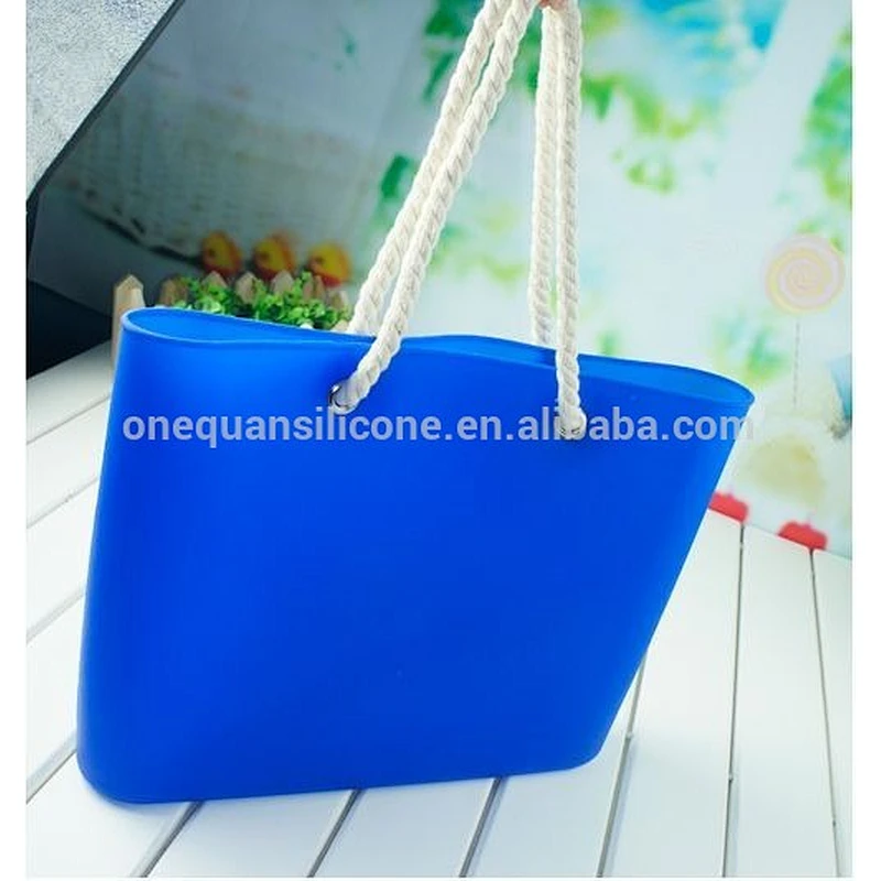 2019 factory wholesale best promotional class bags for women waterproof silicon beach bag with rope handle