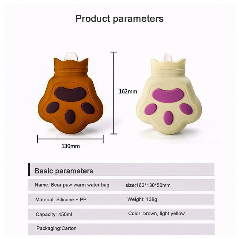 Heating Bottle Environmental Silicone Hot Water Bag -Great for Pain Relief, Hot & Cold Therapy-Gift for Girls Babys