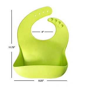 Waterproof Silicone Baby Bib Light Weight Comfortable Easy Wipe Clean