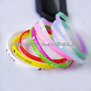 Promotional glow in the dark Silicone Wristbands,slim id bracelet
