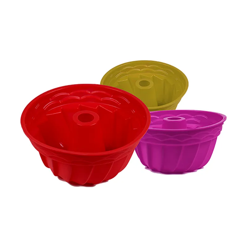 Novelty Colorful Eco-friendly Silicone Cake Mold Pumpkin Shaped Silicone Baking Mold
