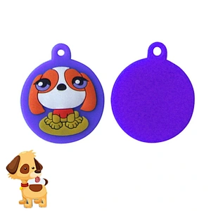 Cheap OEM Private Silicone Zoo Dog Tags  Cat Tag Round Pet Tag