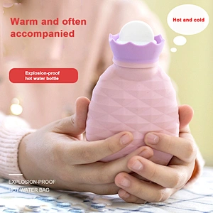 Hot Water Bottle Hot Water Bag Water Injection Pineapple Shape Heating Bag 200ML Coldproof Winter Warming Hand Explosion-Proof
