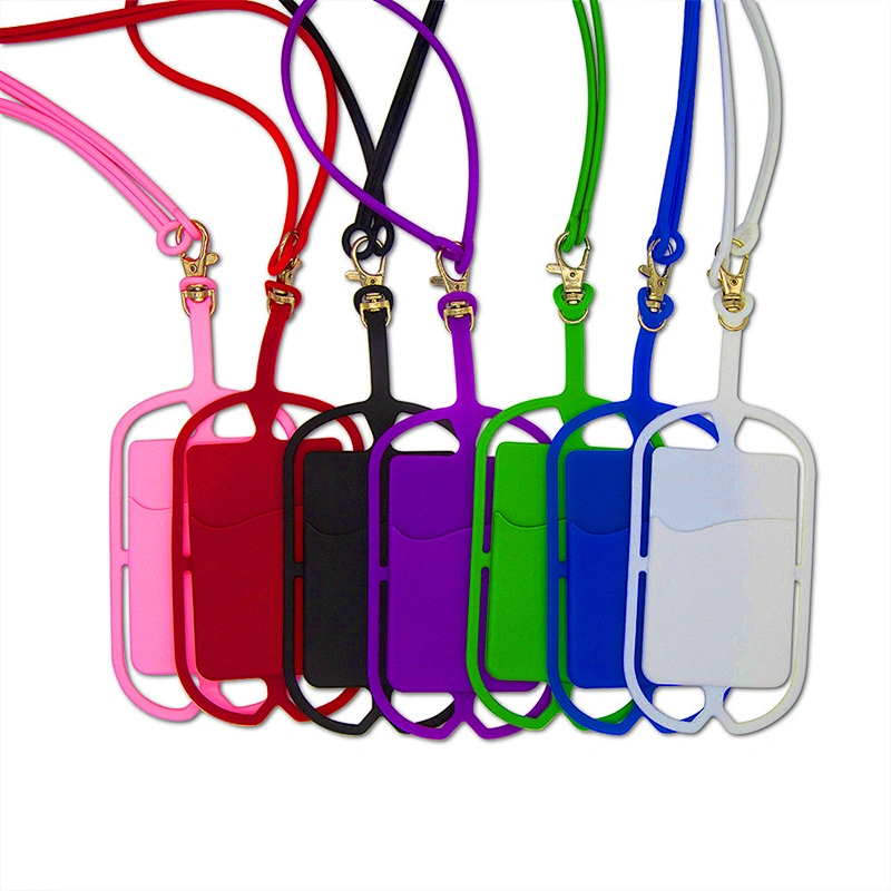 NEW DESIGN Silicone Cell Phone Card Holder Case for Mens Women Credit Card