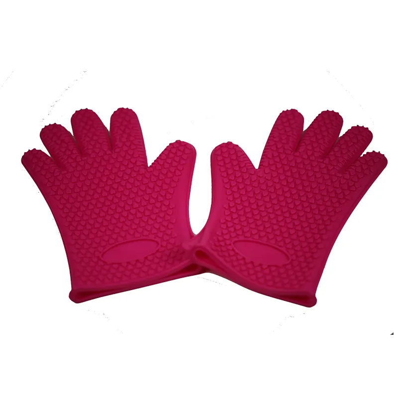 Factory price non-stick kitchen cooking heat resistant silicone gloves dish washing for cooking